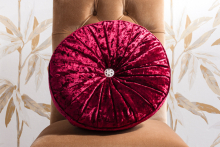 Loire Round Velvet Cushion, Gallery Direct