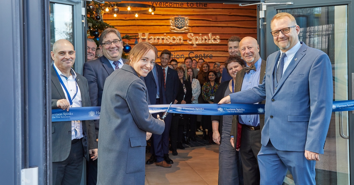 Paula Nickolds cuts the ribbon at Harrison Spinks' new Innovation Centre